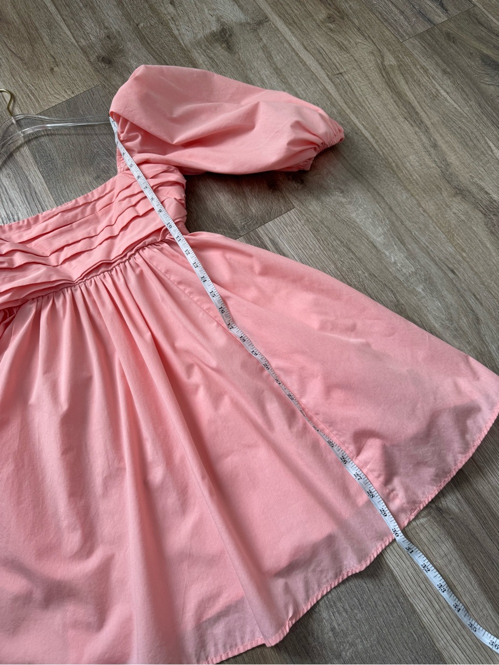 Abercrombie & Fitch Ruched Bodice Puff Sleeve Mini Dress Pink Size S - Picture 6 of 10